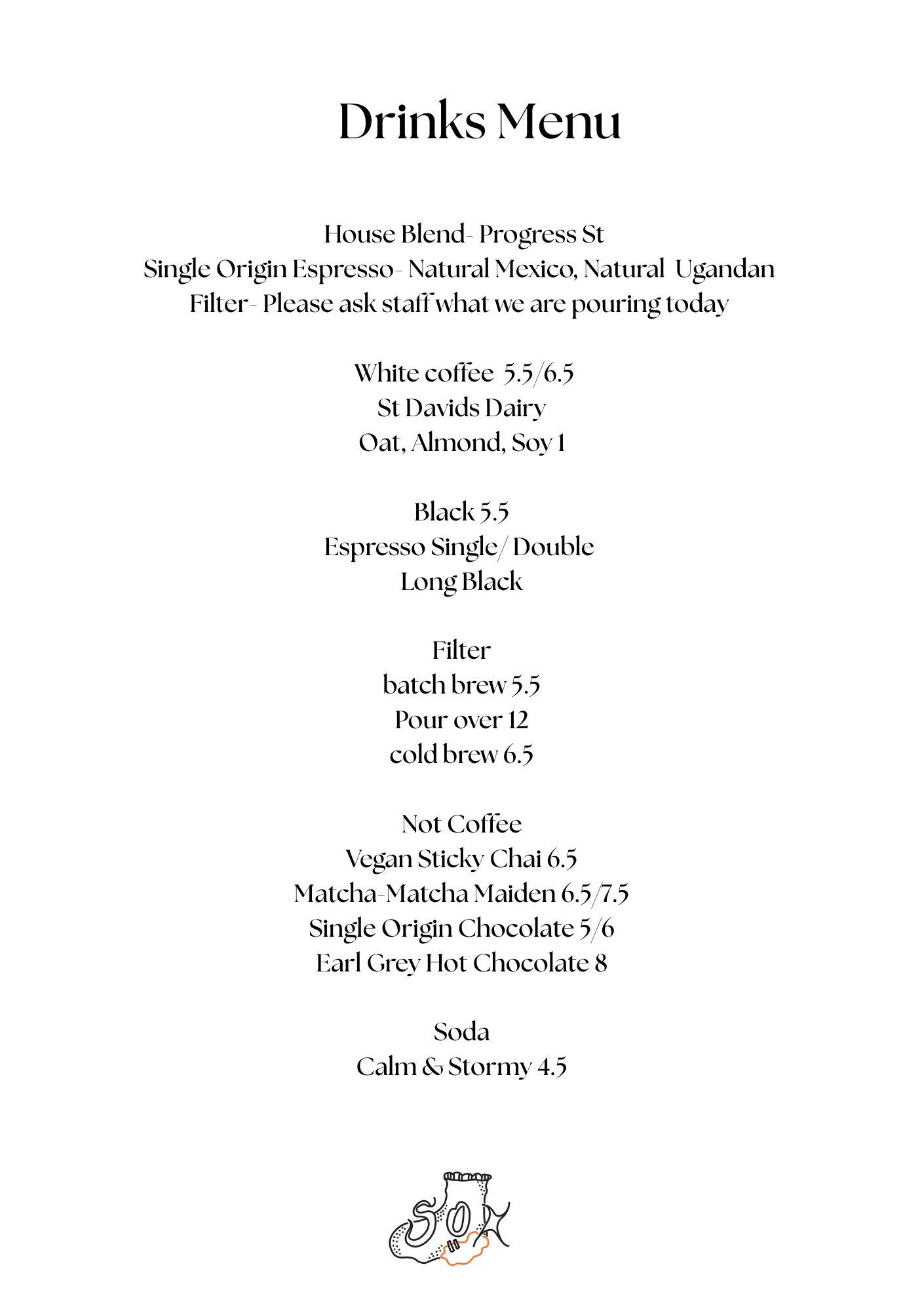 Drink Menu